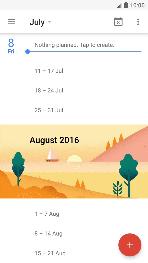 Press the new appointment icon.