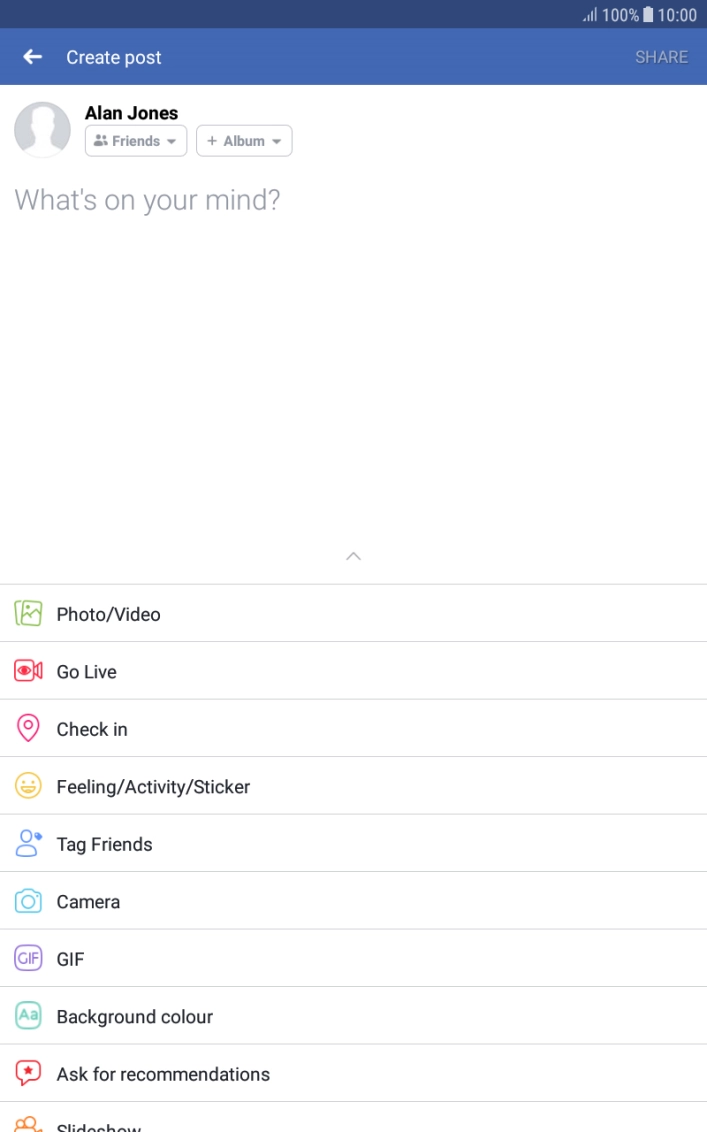 Press the text input field and write the required text. Press the text input field and write the required text.