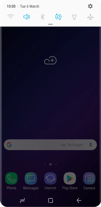 Press the settings icon. Press the settings icon.