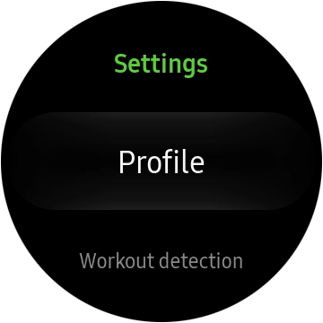Press Profile and follow the instructions on the screen to create a profile. Press Profile and follow the instructions on the screen to create a profile.