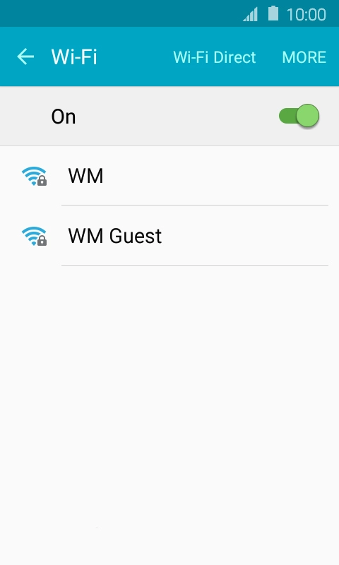 Press the required Wi-Fi network.