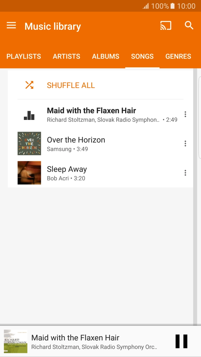 Press the album cover.