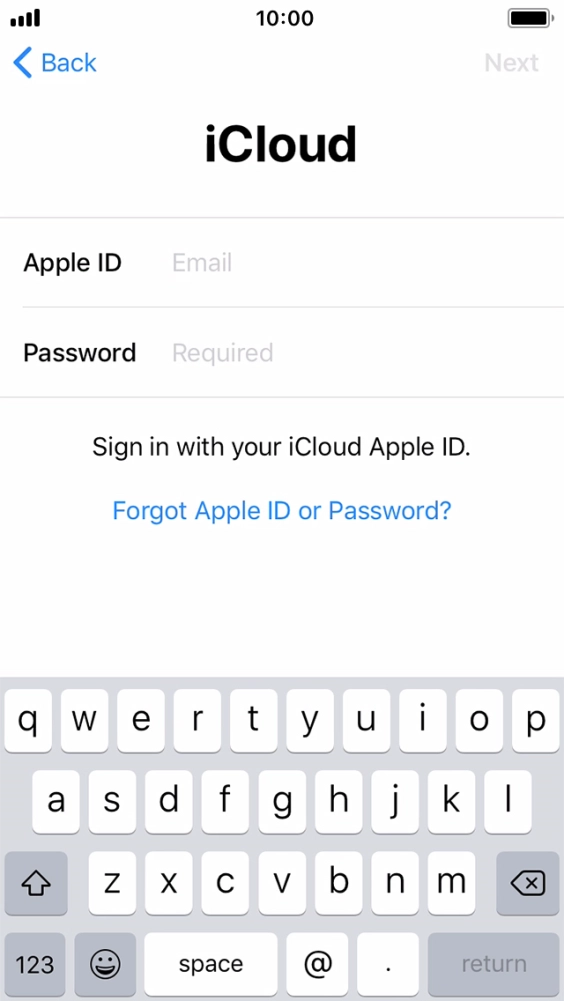 Press the field next to 