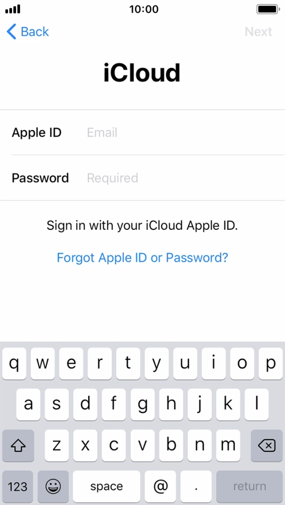 Press the field next to 