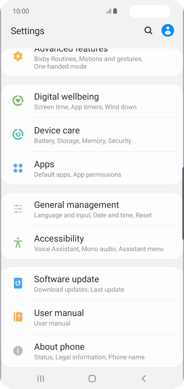 Press Software update. Press Software update.