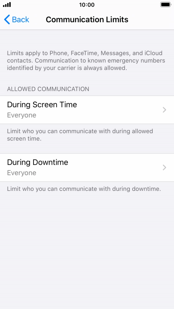 Press During Screen Time.