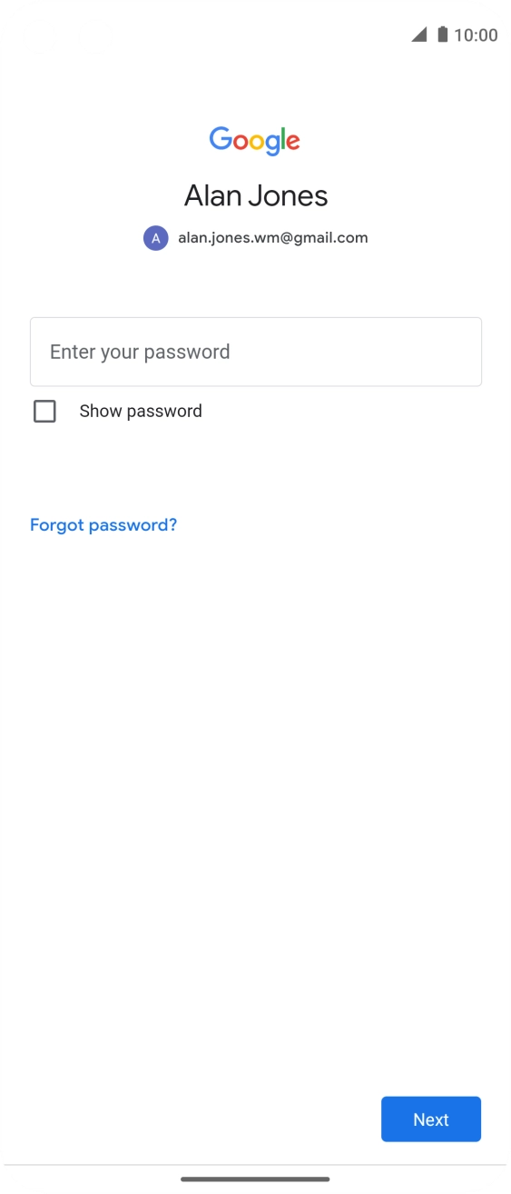 Press the field below 