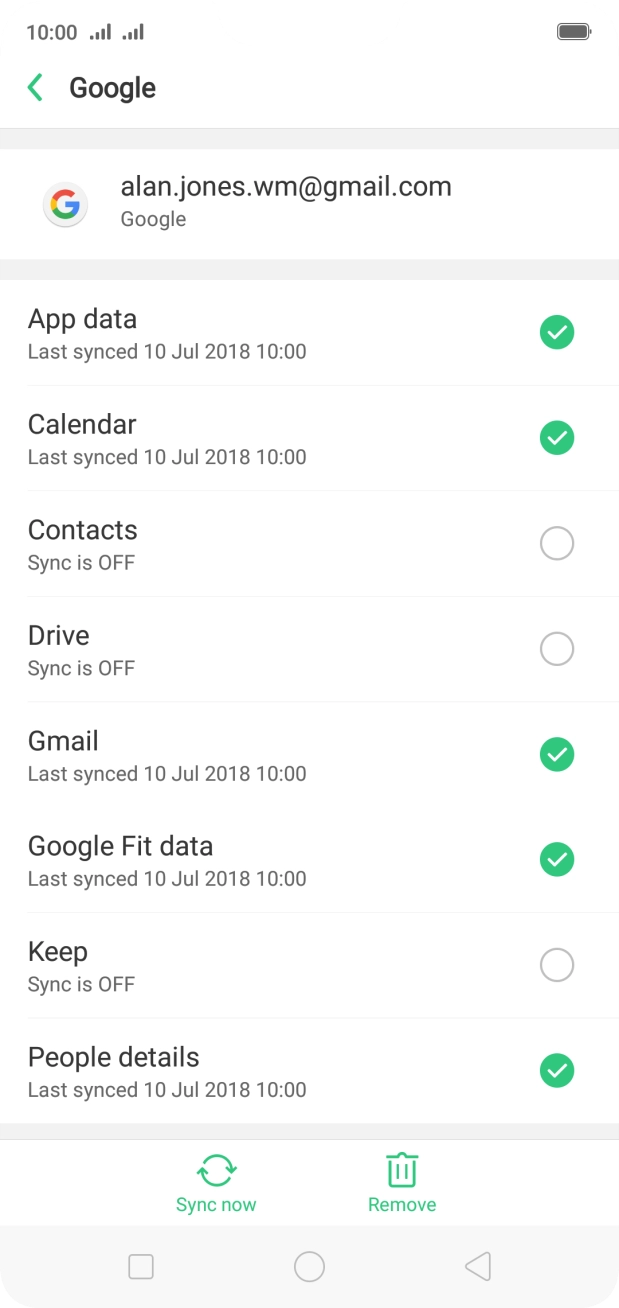 Press the field next to 