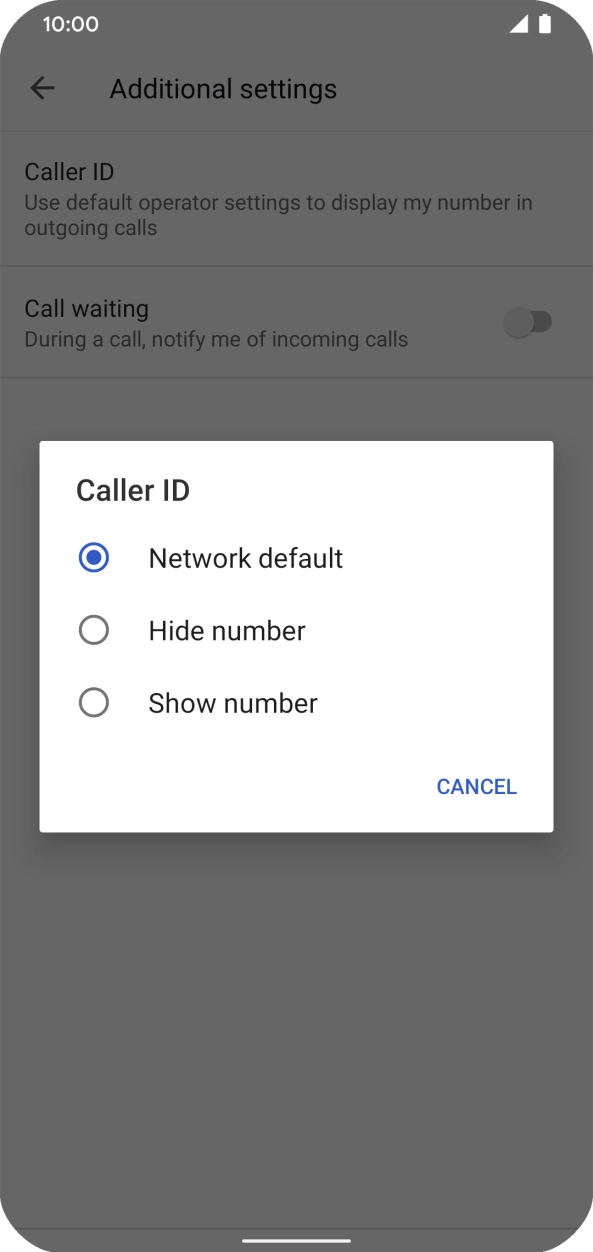 Press Show number to turn on caller identification.