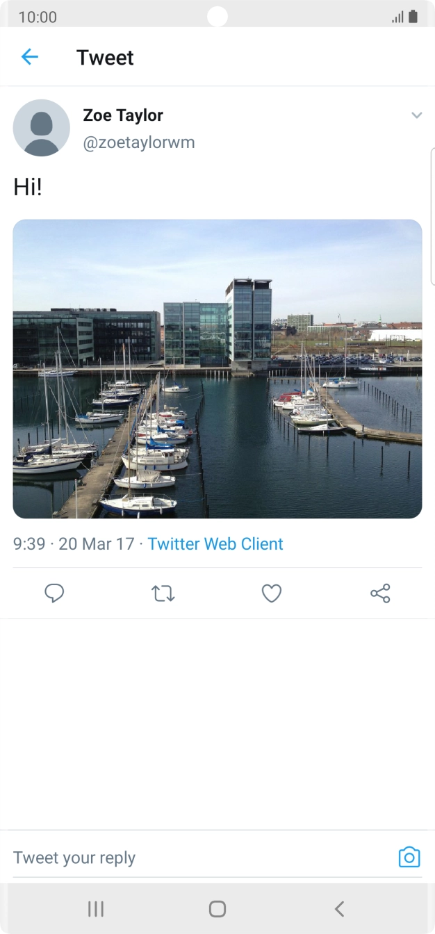 Press the text input field.