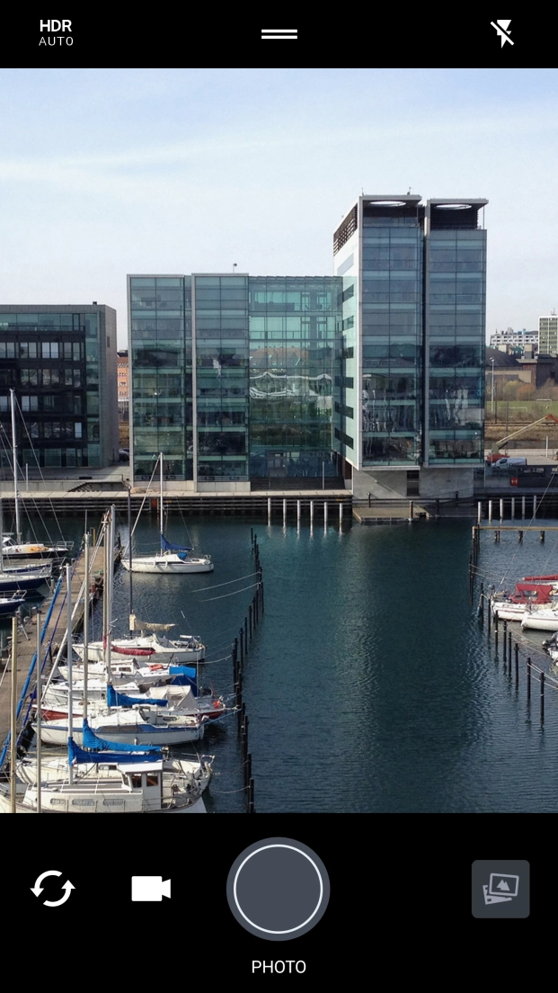 Press the flash icon repeatedly to select the required setting.