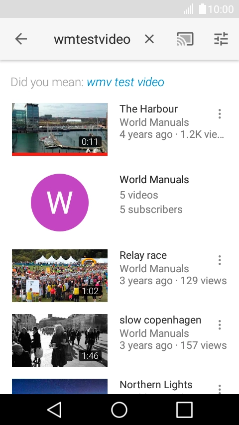 Press the required video clip.