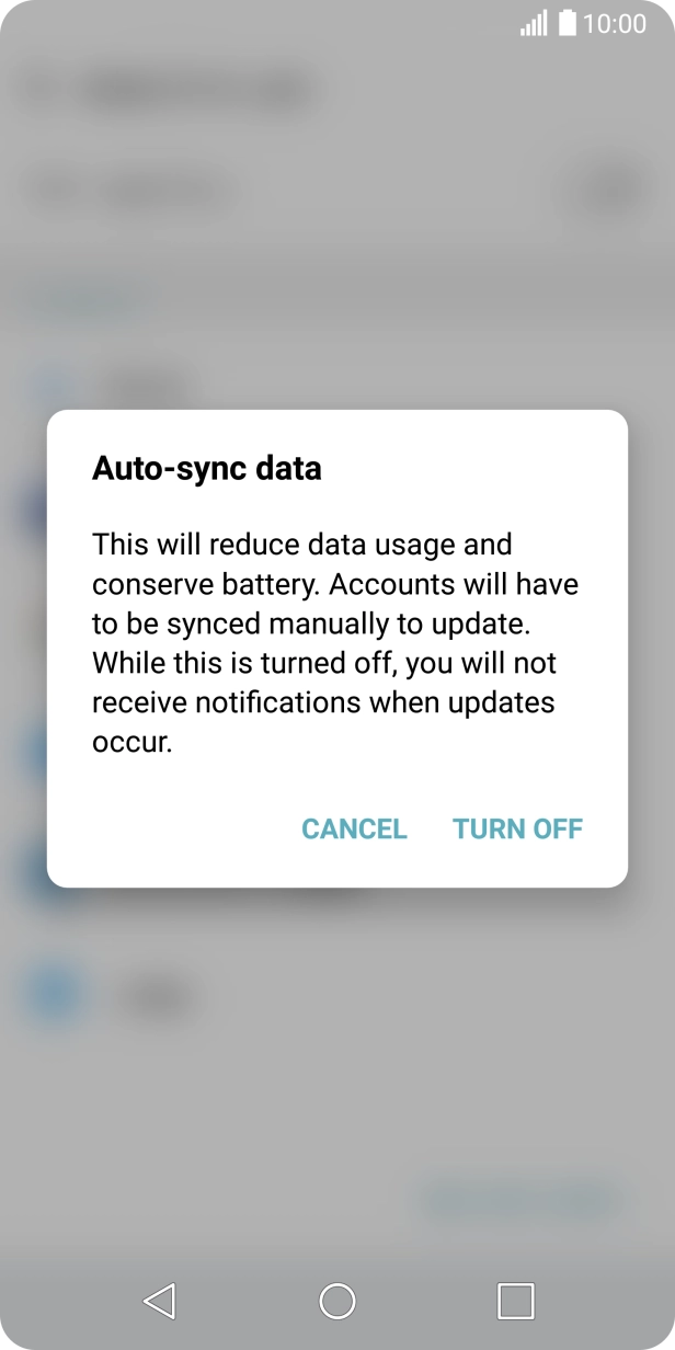 If you turn off the function, press TURN OFF.