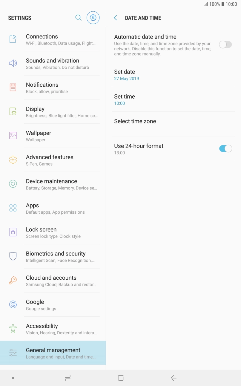 Press the indicator next to 