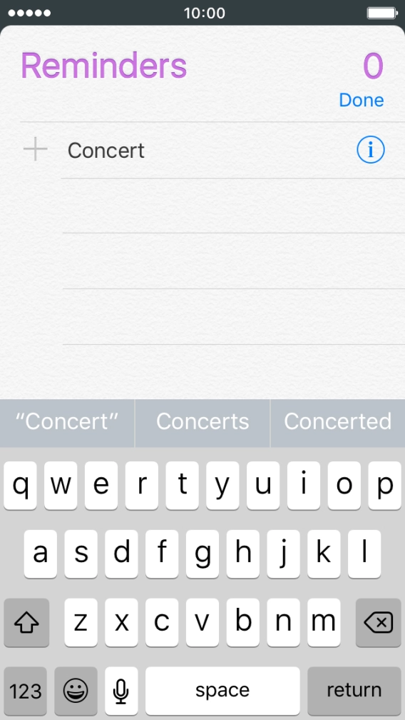 Press the information icon.