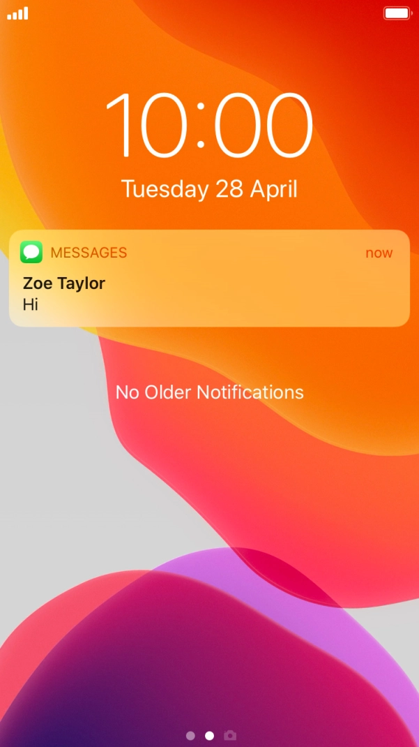 Press the required push notification and follow the instructions on the screen to use the selected function.