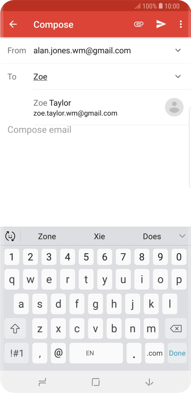 Press the required contact.