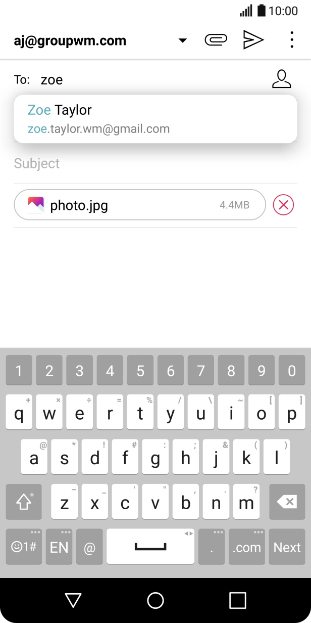 Press the required contact.