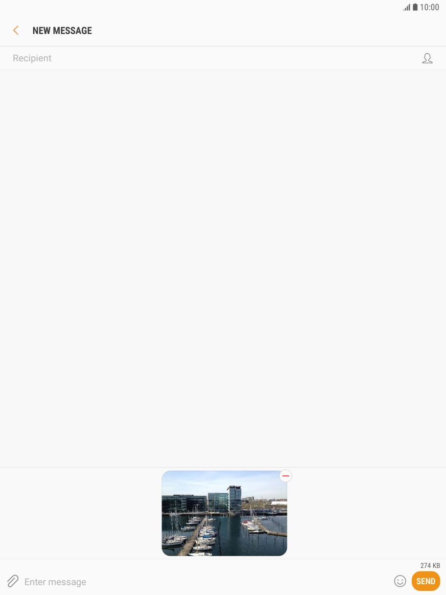 Press Recipient and key in the first letters of the recipient's name.