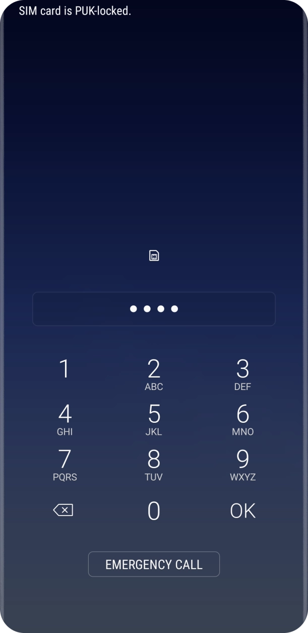 Key in the new PIN again and press OK.