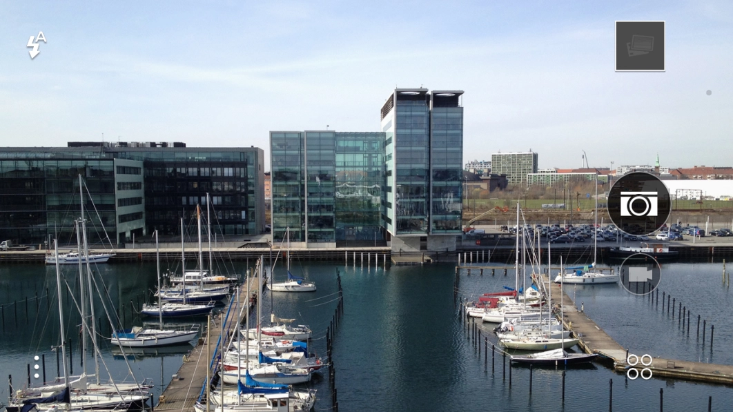 Press the camera mode icon.