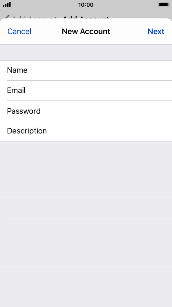 Press Description and key in the required name. Press Description and key in the required name.