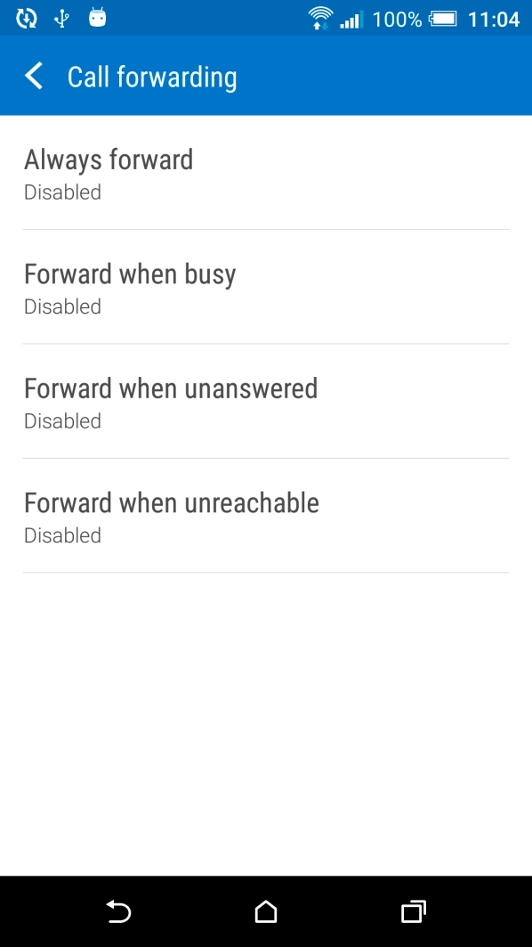 Press the required divert type.