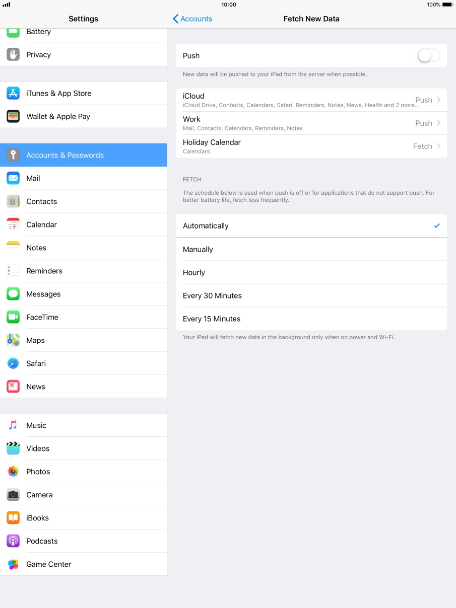 If you turn off the function, press the required setting.