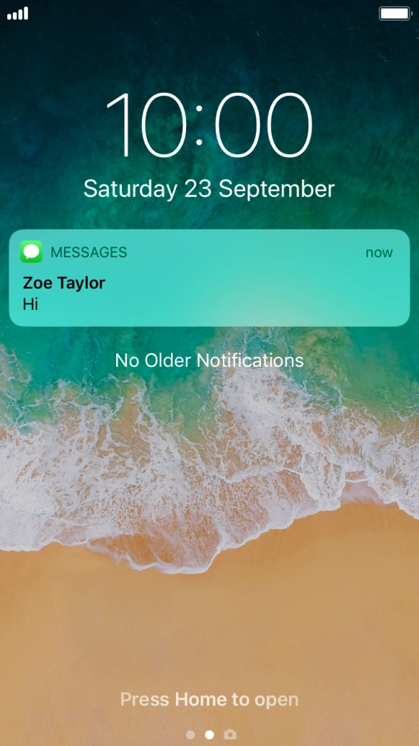 Press the required push notification and follow the instructions on the screen to use the selected function.