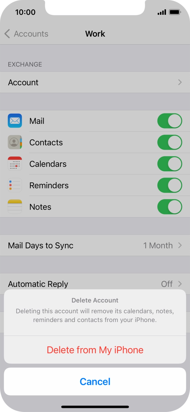 Press Delete from My iPhone.