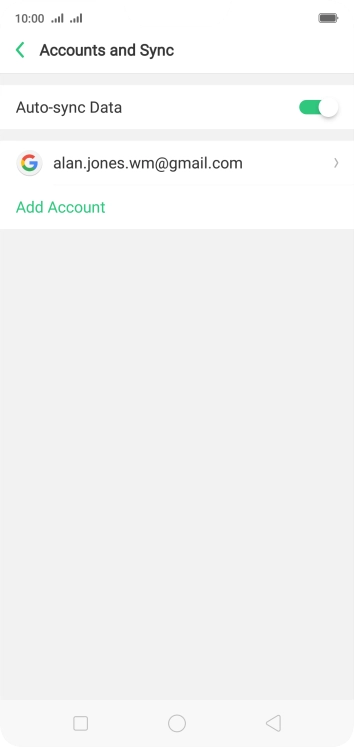 Press Add Account. Press Add Account.