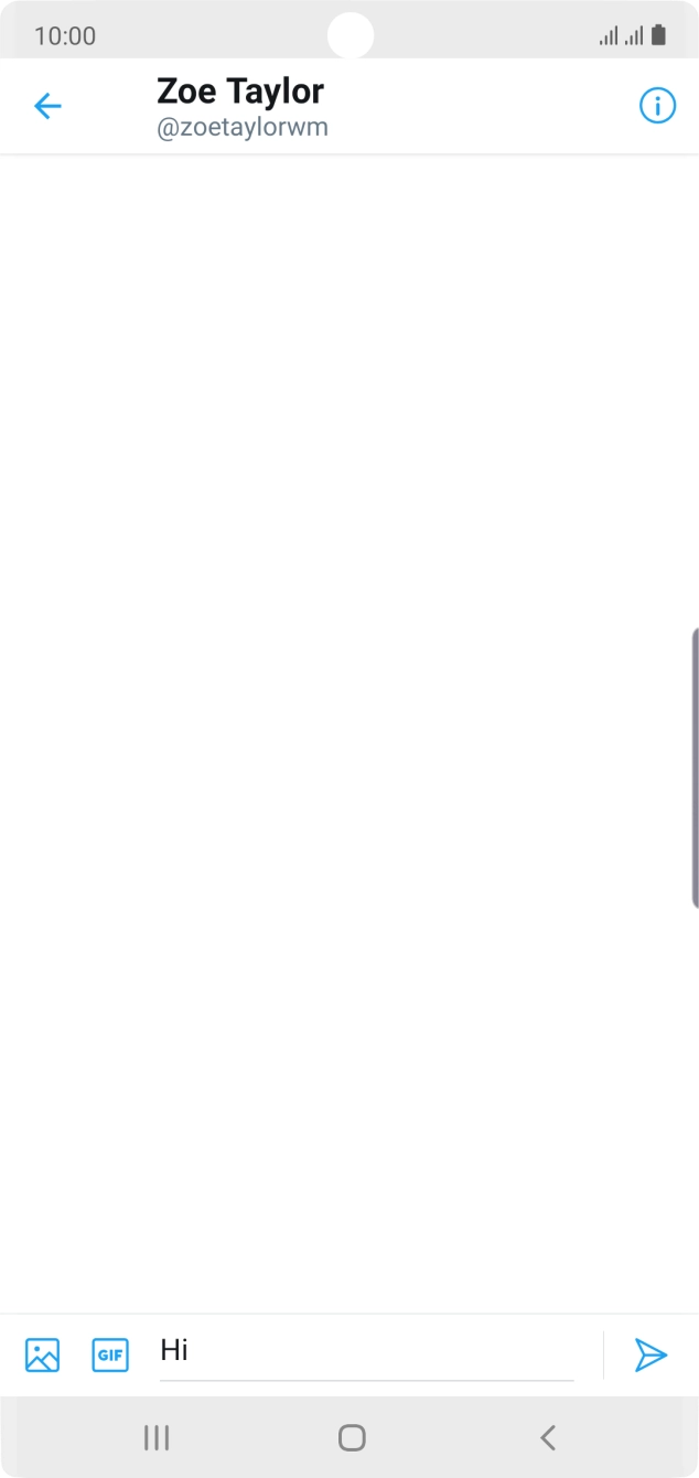 Write the required message and press the send icon.