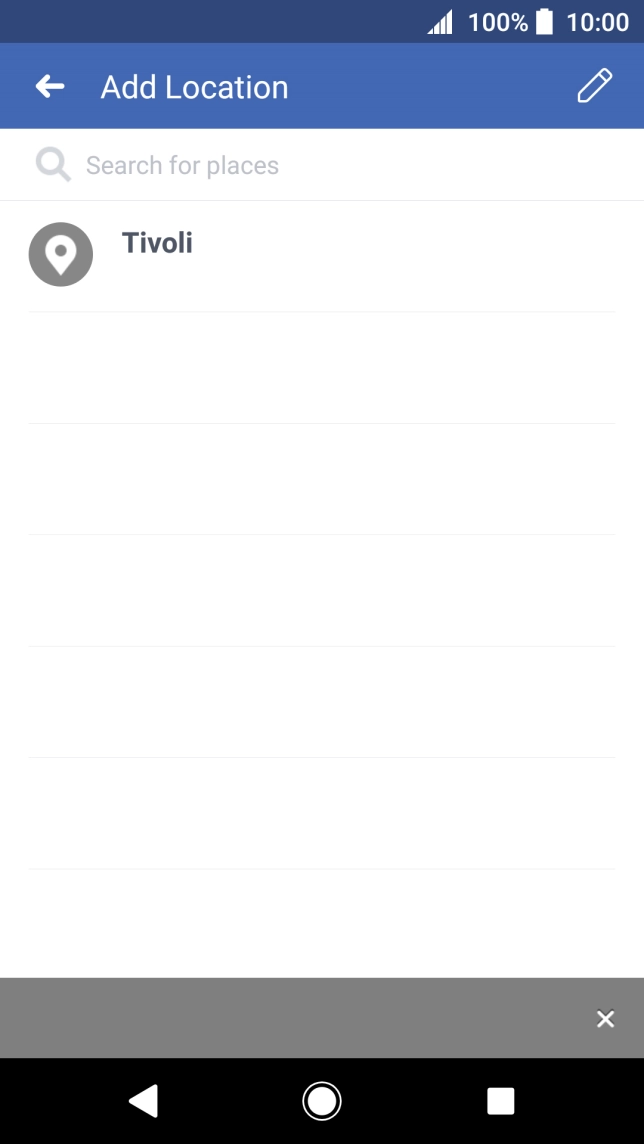 Press the search field and key in the required search word.