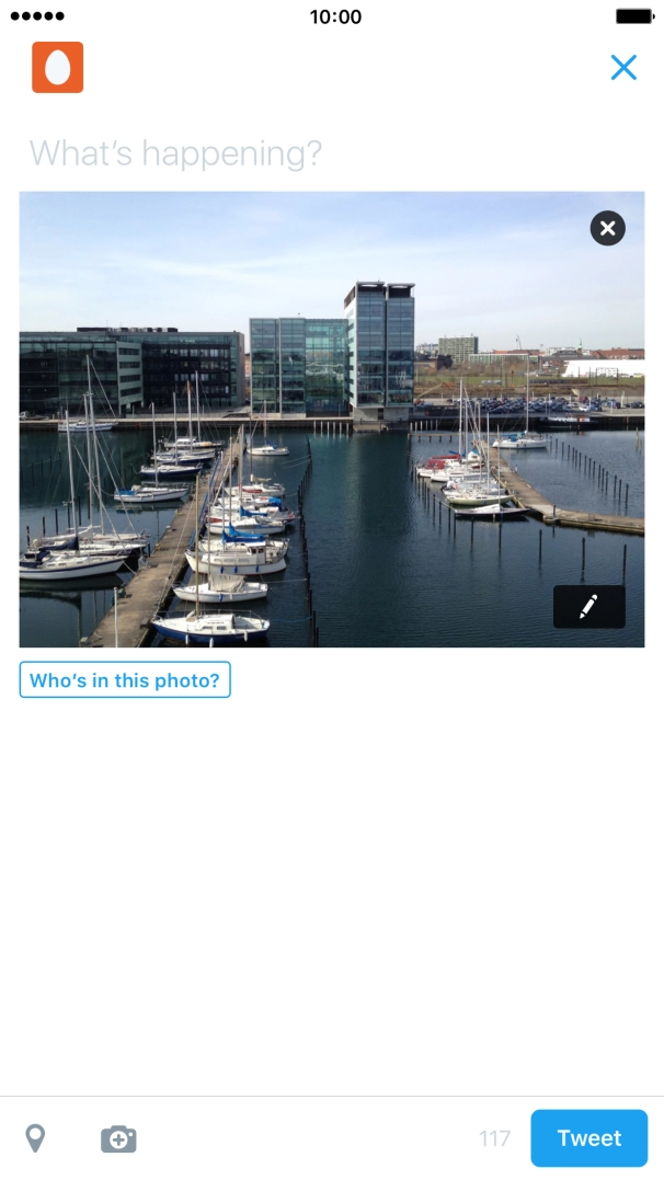 Press the text input field.