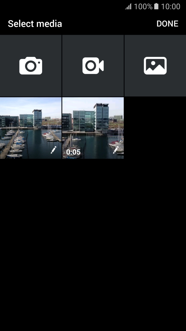 Press the gallery icon.