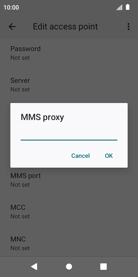 Key in 10.1.1.180 and press OK.