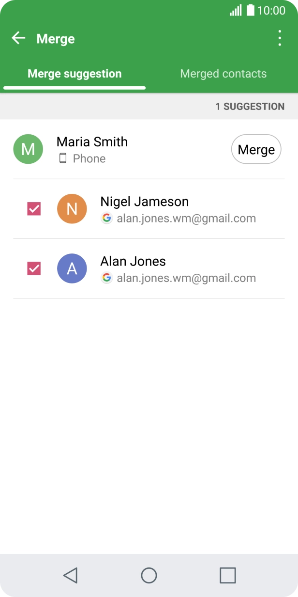 Press the menu icon.