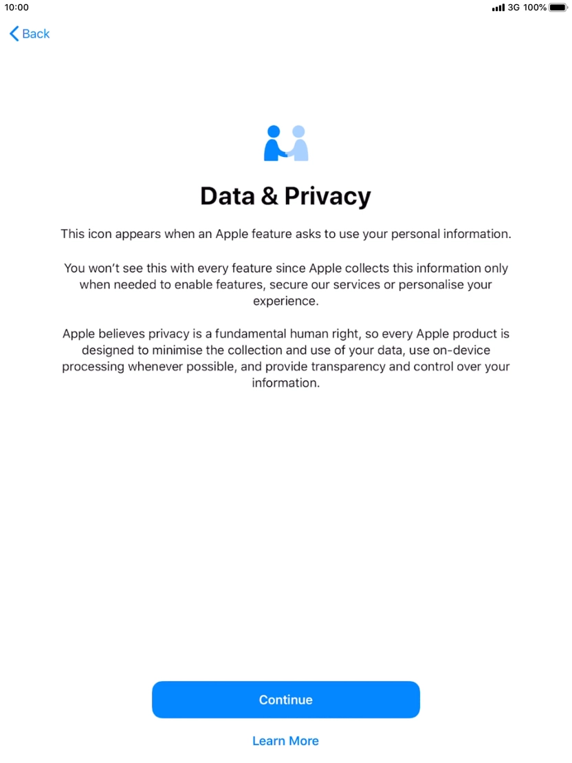 Press Continue. Press Continue.