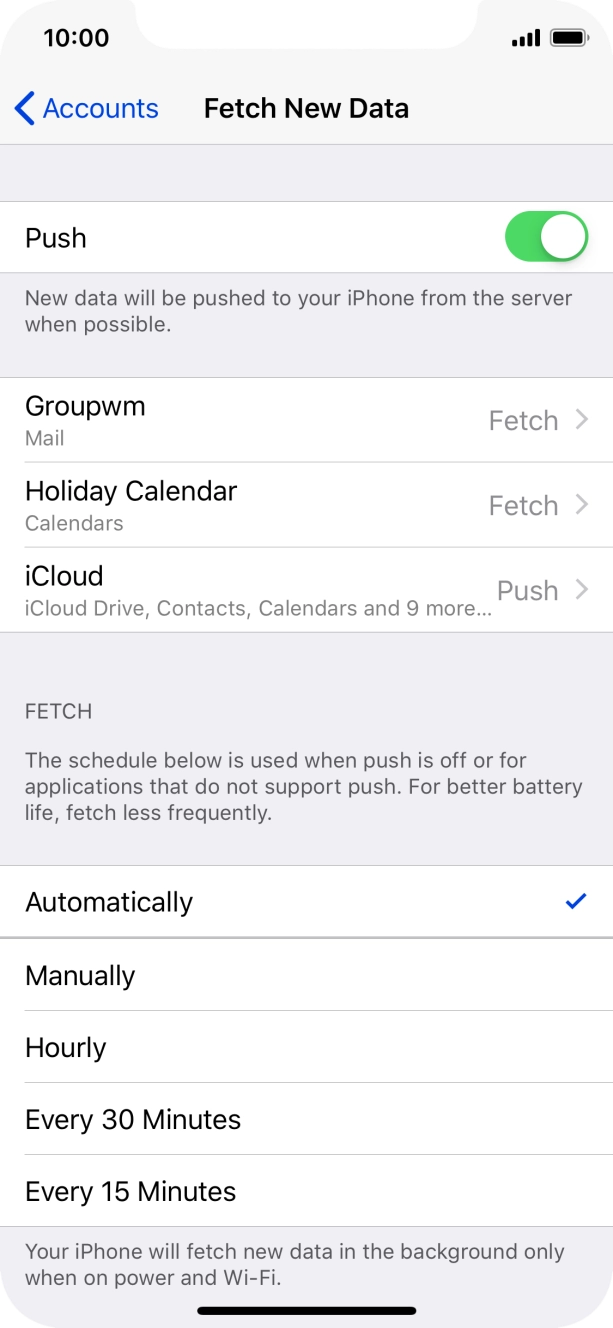 Press the indicator next to 