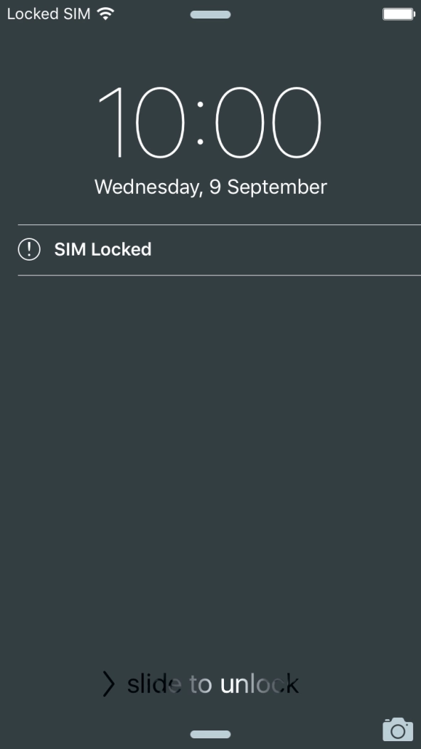 Slide your finger right on the screen.