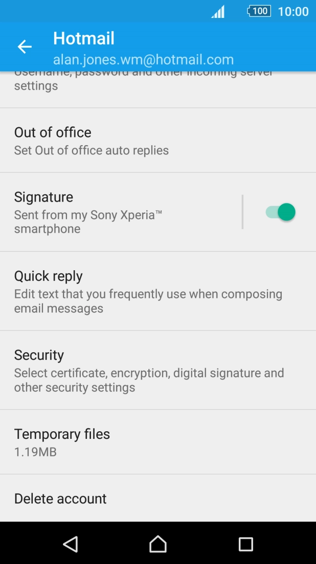 Press Delete account.