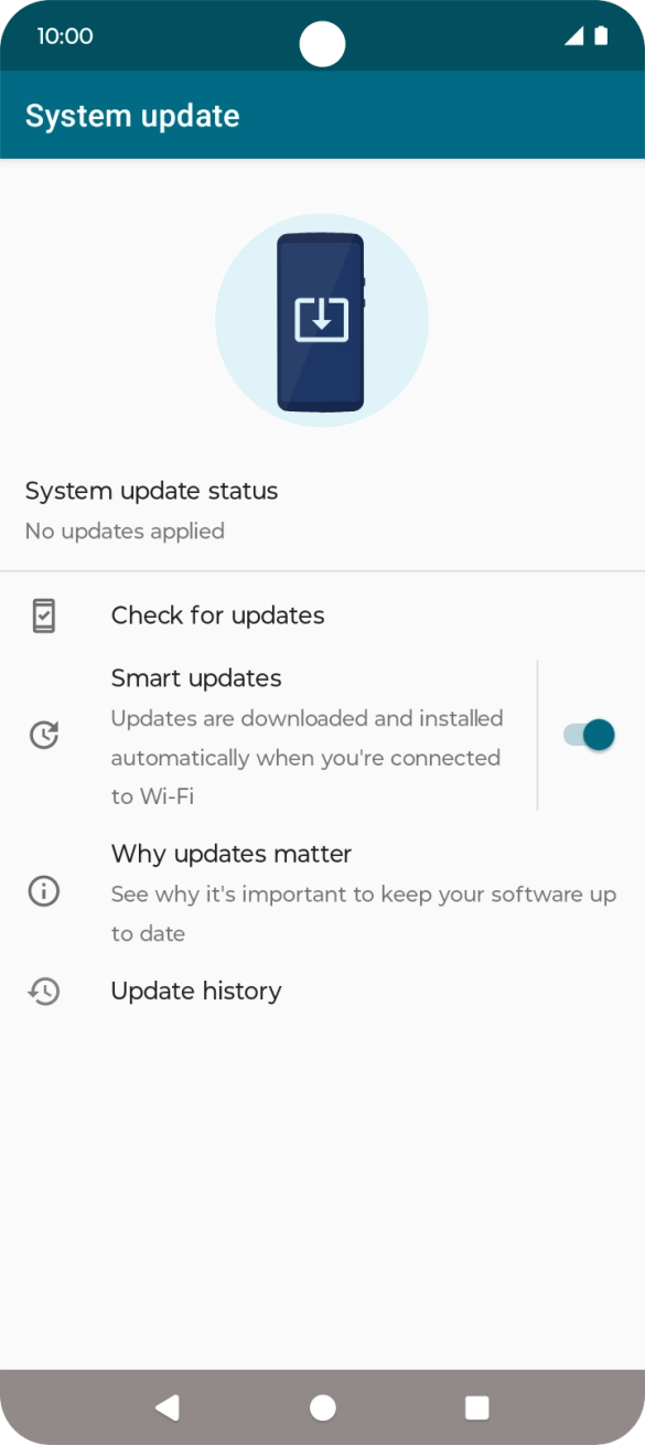 Press Check for updates. If a new software version is available, it's displayed. Follow the instructions on the screen to update the phone software.