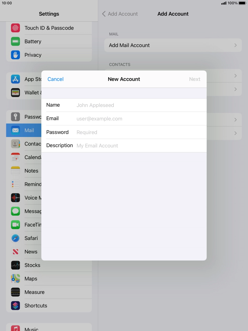 Press Name and key in the required sender name.