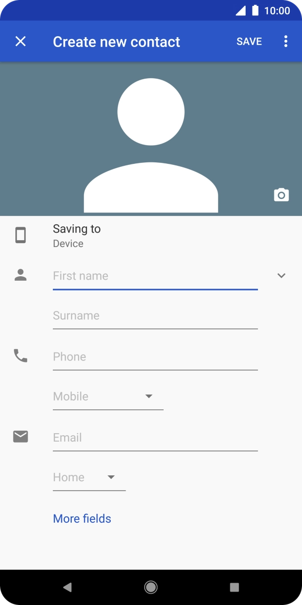 Press First name and key in the required first name.