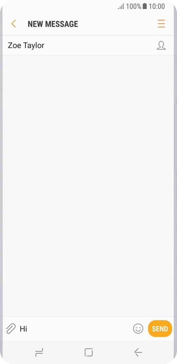 Press SEND when you've written your text message.