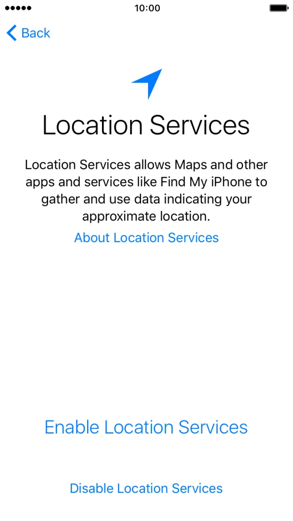 Press Enable Location Services to turn on the function.