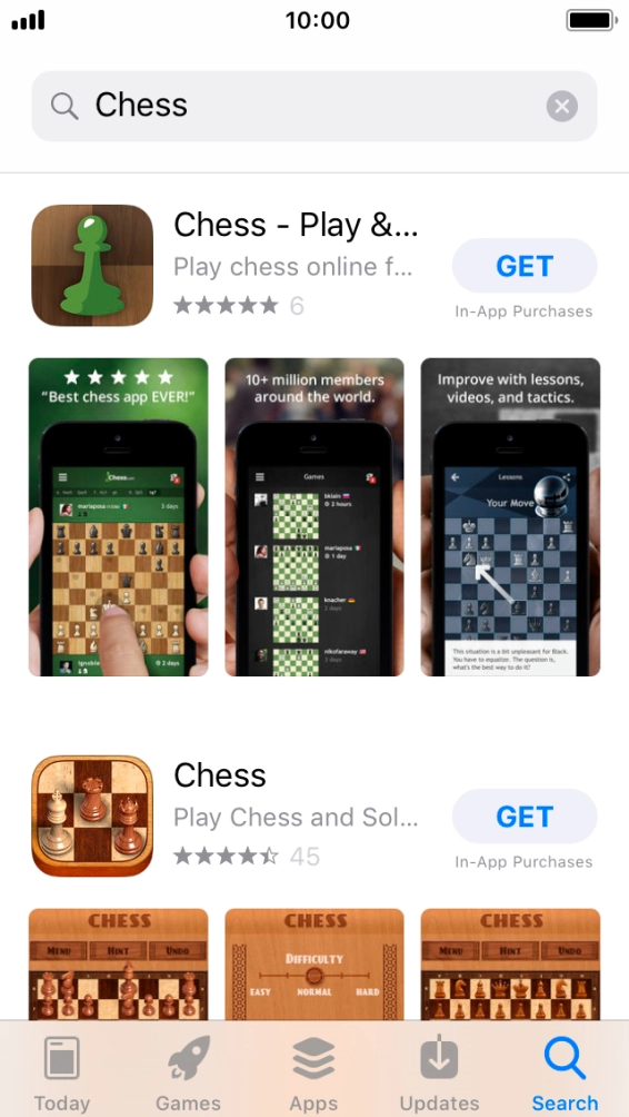 Press the required app. Press the required app.