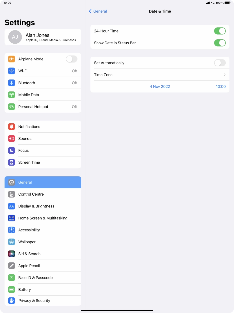 Press the indicator next to 