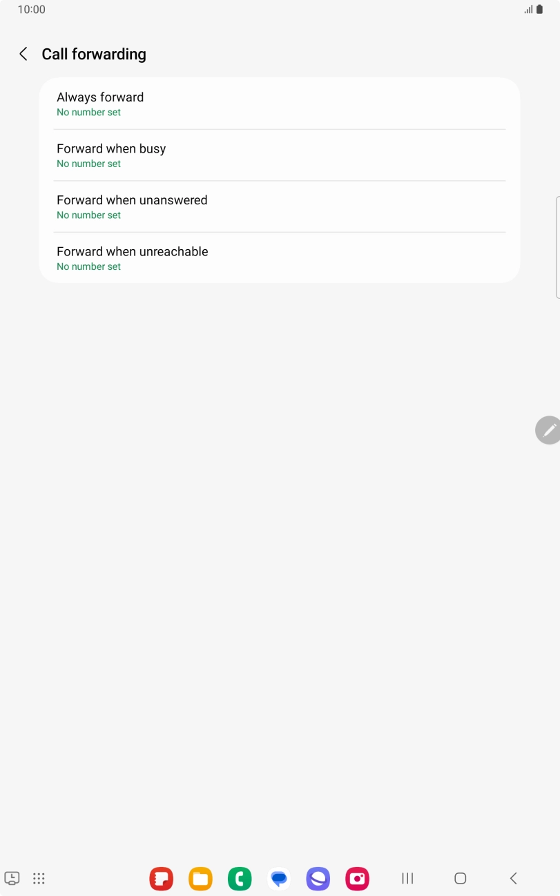Press the required divert type.