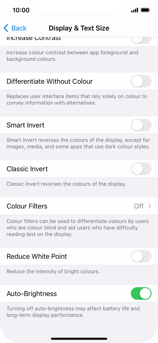 Press the indicator next to 